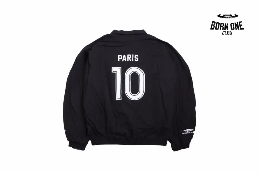 Balenciaga Black Zip-Up Track Jaqueta Sweatshirts