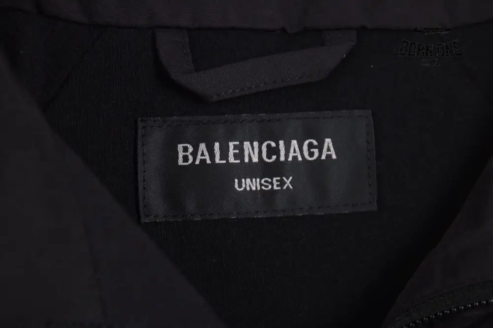 Balenciaga Black Zip-Up Track Jaqueta Sweatshirts