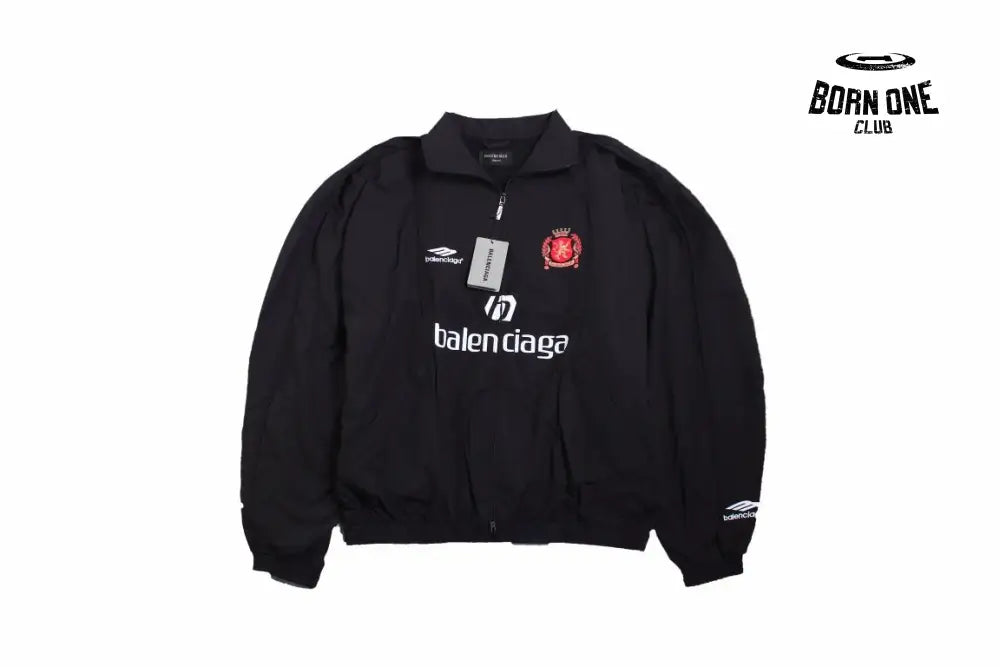 Balenciaga Black Zip-Up Track Jaqueta Sweatshirts