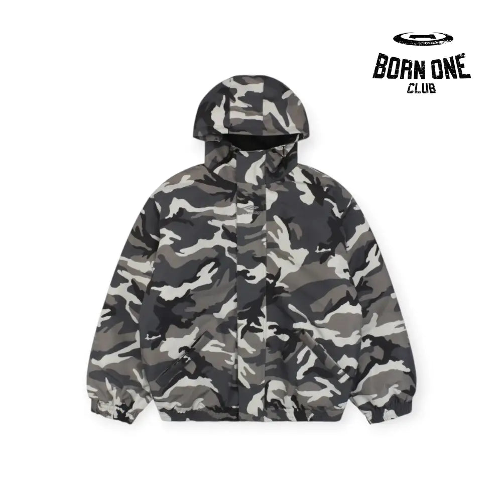 Balenciaga Camo Ski Parka in Grey Camo Jaqueta