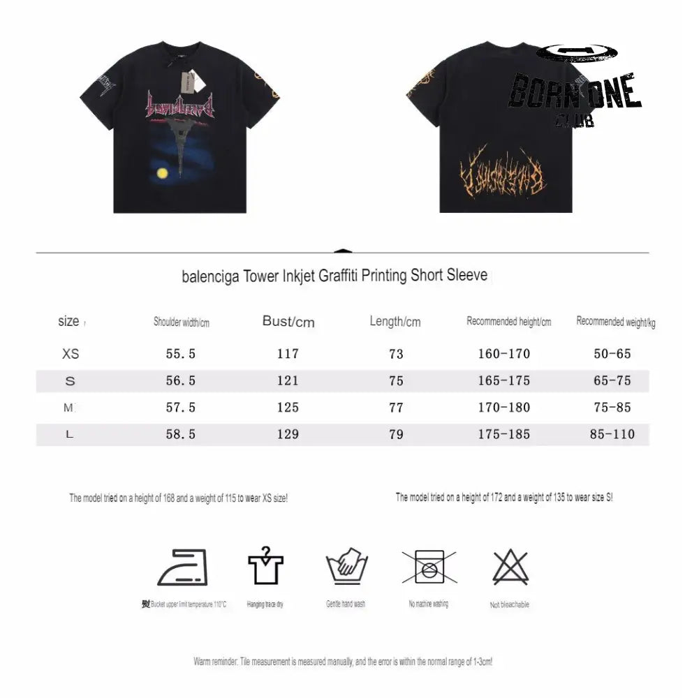 Balenciaga ’Devil’s Eiffel Tower’ Graphic T-Shirt Camiseta T-shirt