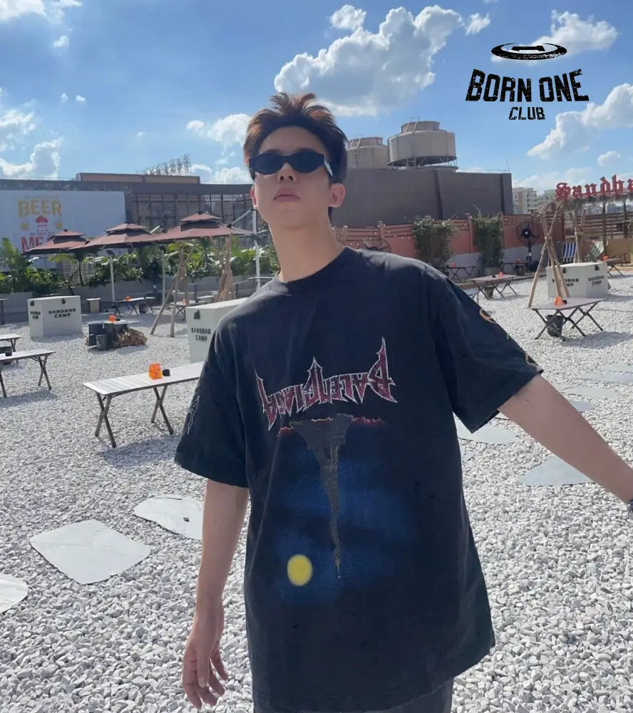 Balenciaga ’Devil’s Eiffel Tower’ Graphic T-Shirt Camiseta T-shirt