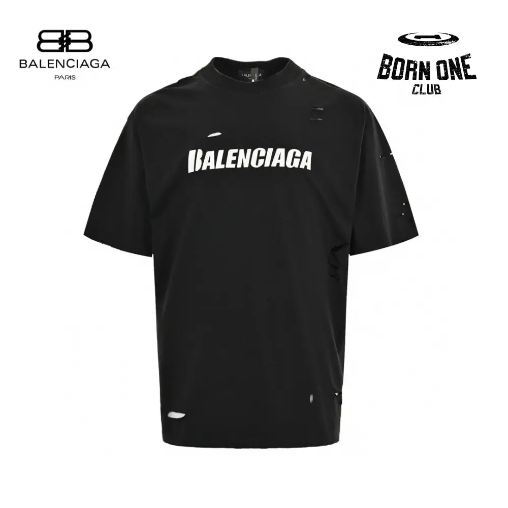 Balenciaga Distressed Logo T-Shirt Camiseta T-shirt