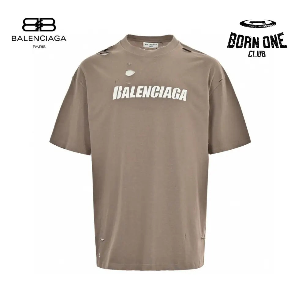 Balenciaga Distressed Logo T-Shirt Camiseta T-shirt