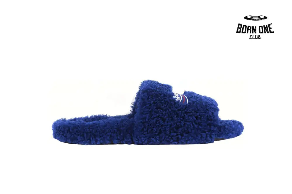Balenciaga Furry Slide Blue