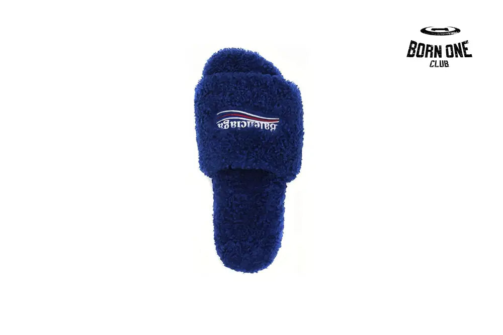 Balenciaga Furry Slide Blue