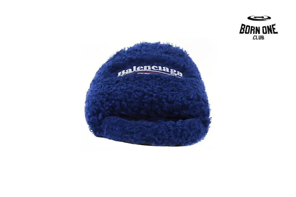 Balenciaga Furry Slide Blue