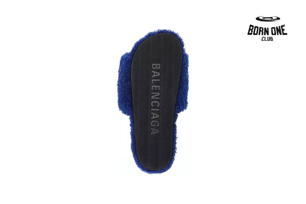 Balenciaga Furry Slide Blue