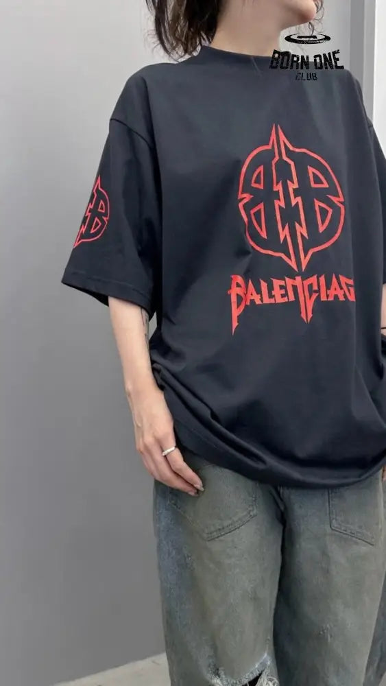 Balenciaga Gothic Logo T-Shirt (Black) Camiseta T-shirt