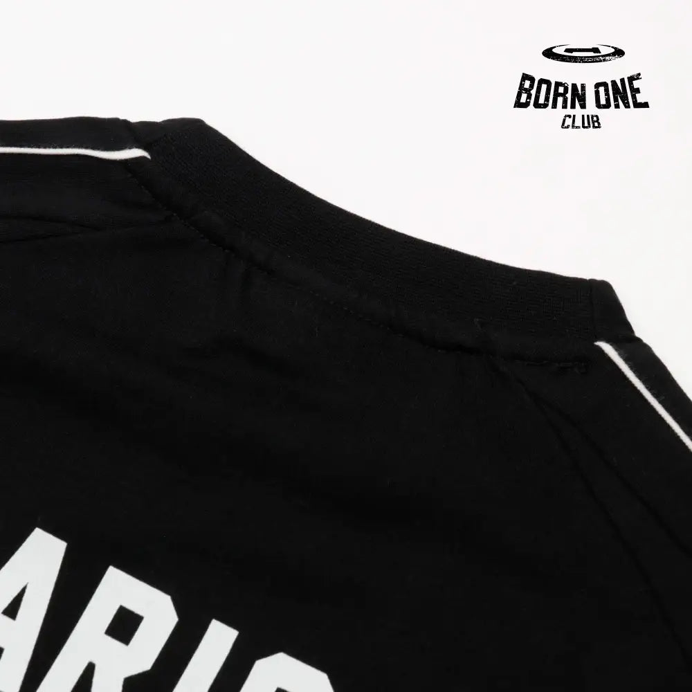 Balenciaga Paris Soccer Long Sleeve Oversized T-Shirt in Black Camiseta