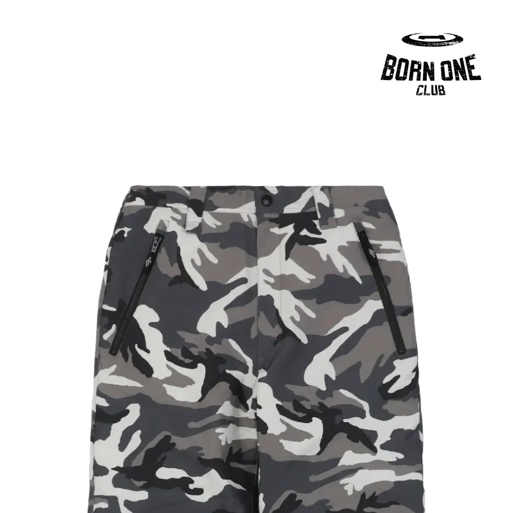 Balenciaga Ski Straight Pants in Grey Camo Calça
