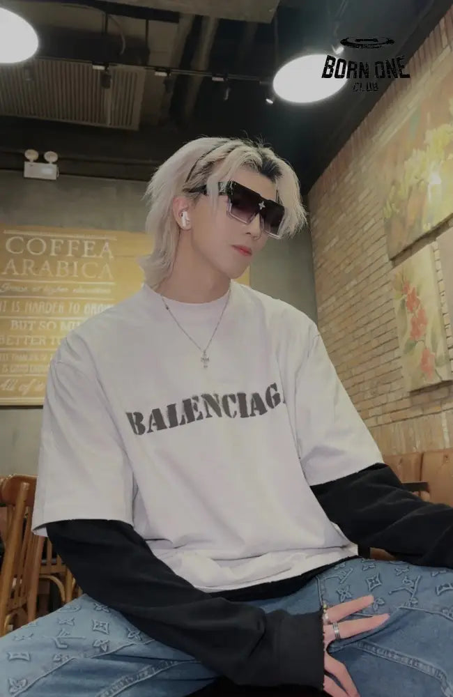 Balenciaga Stencil Logo T-Shirt Camiseta T-shirt