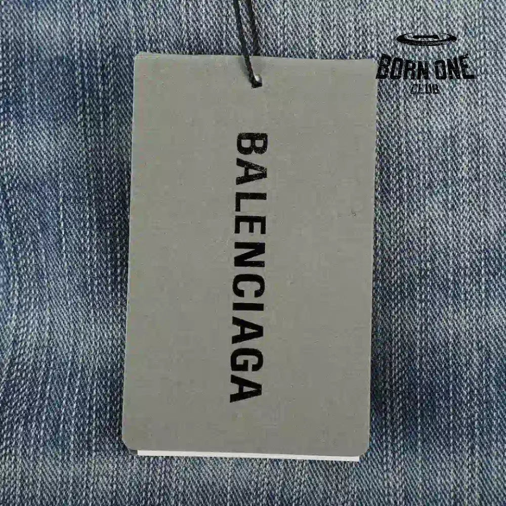 Balenciaga Stencil Type Hybrid Baggy Pants in Blue Calça Jeans