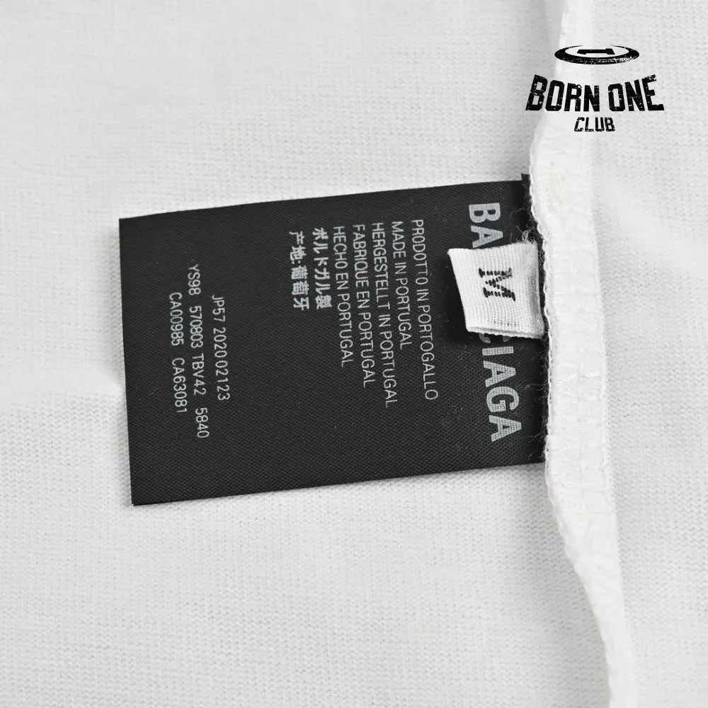 Balenciaga T-Shirt - Distressed Logo Camiseta T-shirt