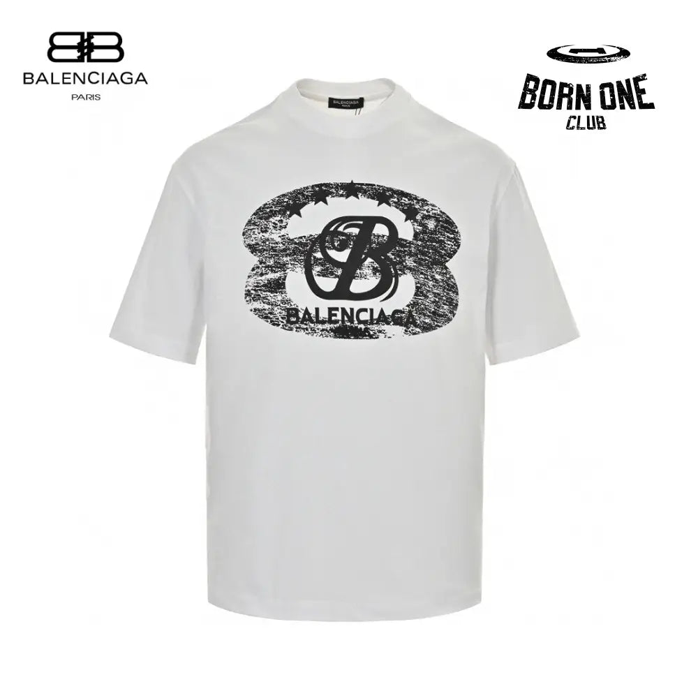 Balenciaga T-Shirt - Distressed Logo Camiseta T-shirt