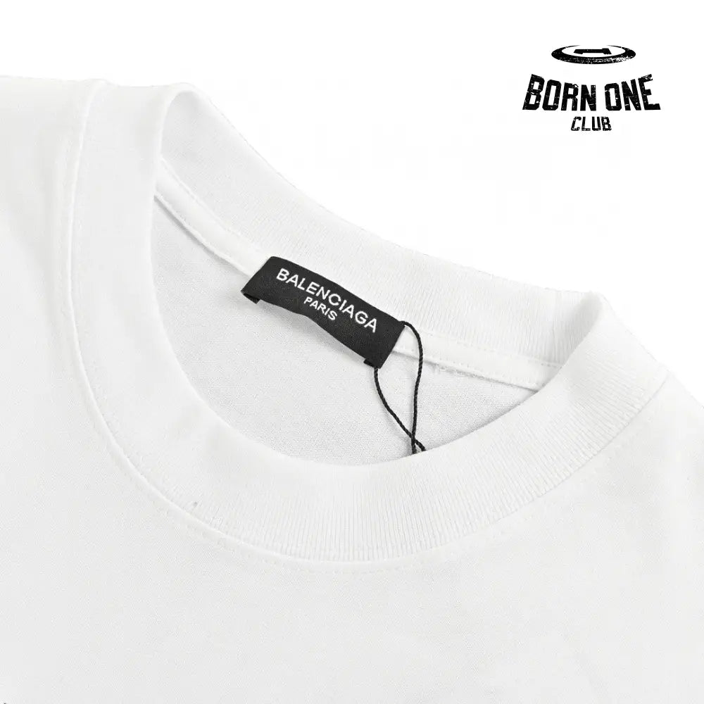 Balenciaga T-Shirt - Distressed Logo Camiseta T-shirt