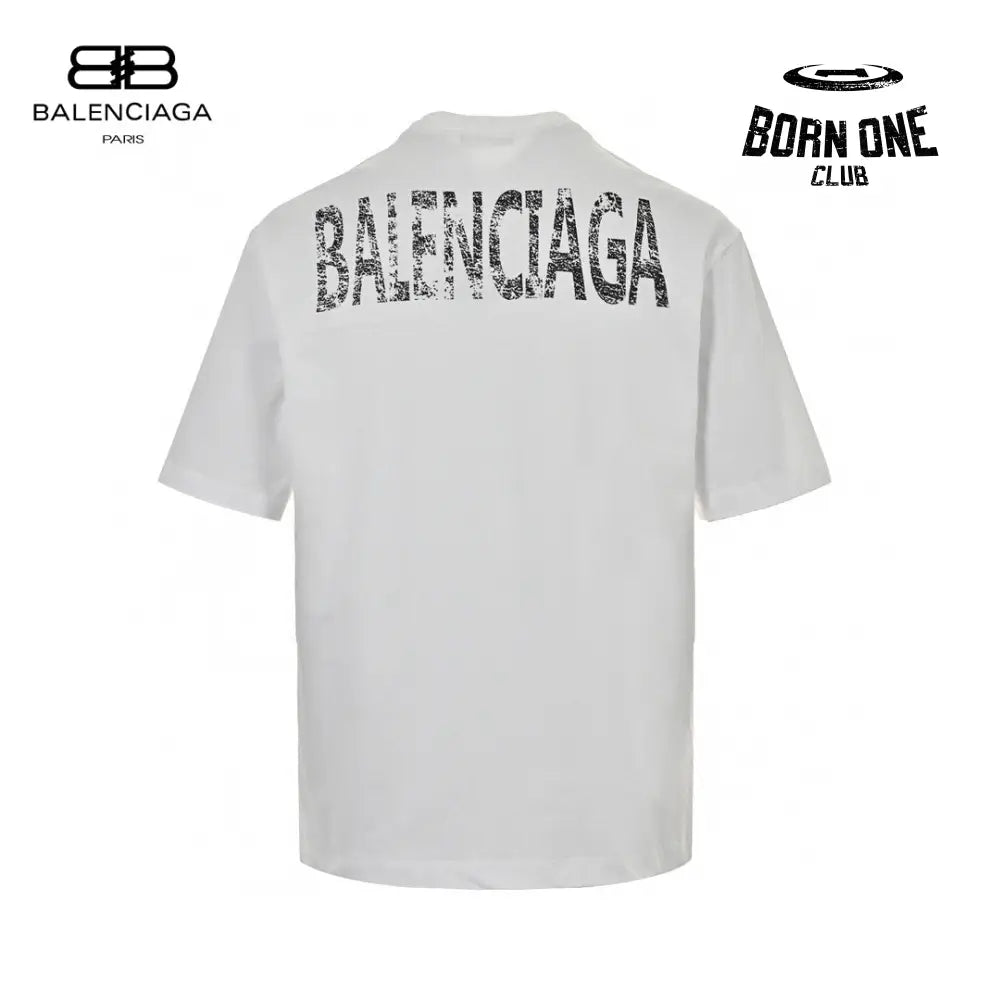 Balenciaga T-Shirt - Distressed Logo Camiseta T-shirt