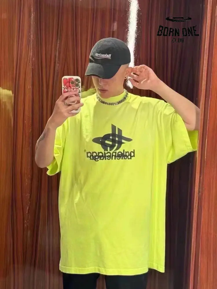 Balenciaga T-Shirt - Overlapping Logo Camiseta T-shirt