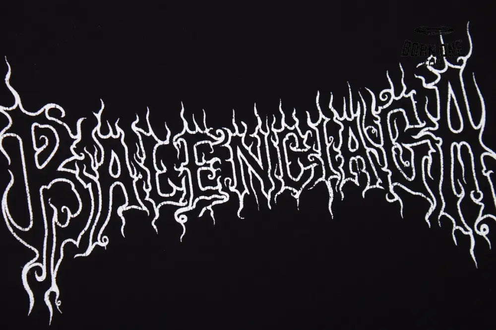 Balenciaga T-shirt with Gothic Flame Logo Camiseta T-shirt