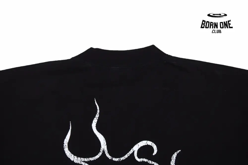 Balenciaga T-shirt with Gothic Flame Logo Camiseta T-shirt