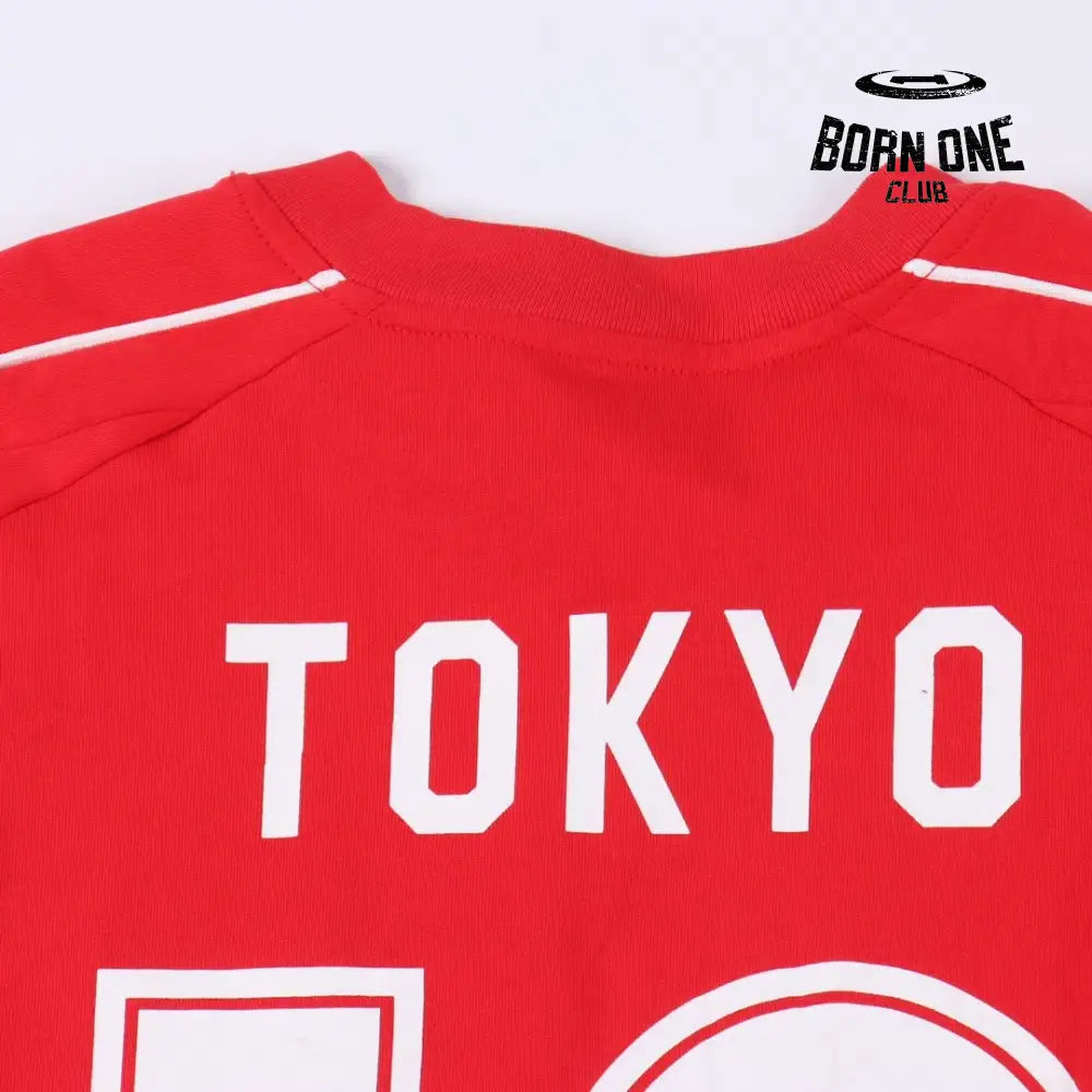 Balenciaga Tokyo Soccer Long Sleeve Oversized T-Shirt Red Camiseta