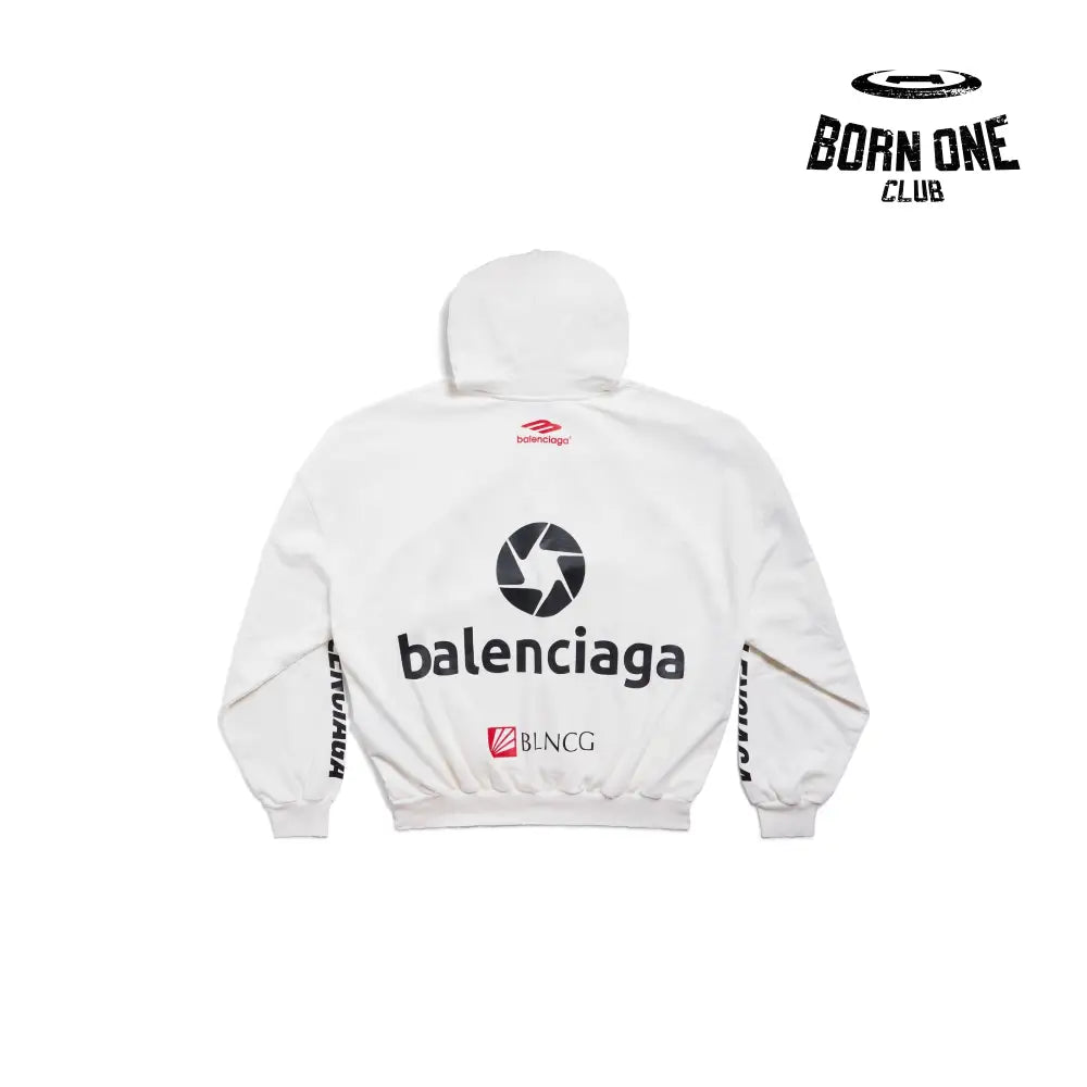 BALENCIAGA TOP LEAGUE HOODIE IN WHITE Moletom Balenciaga Track Black