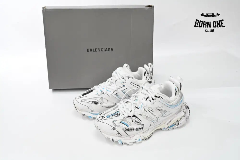 Balenciaga Track. Black Graffiti Art