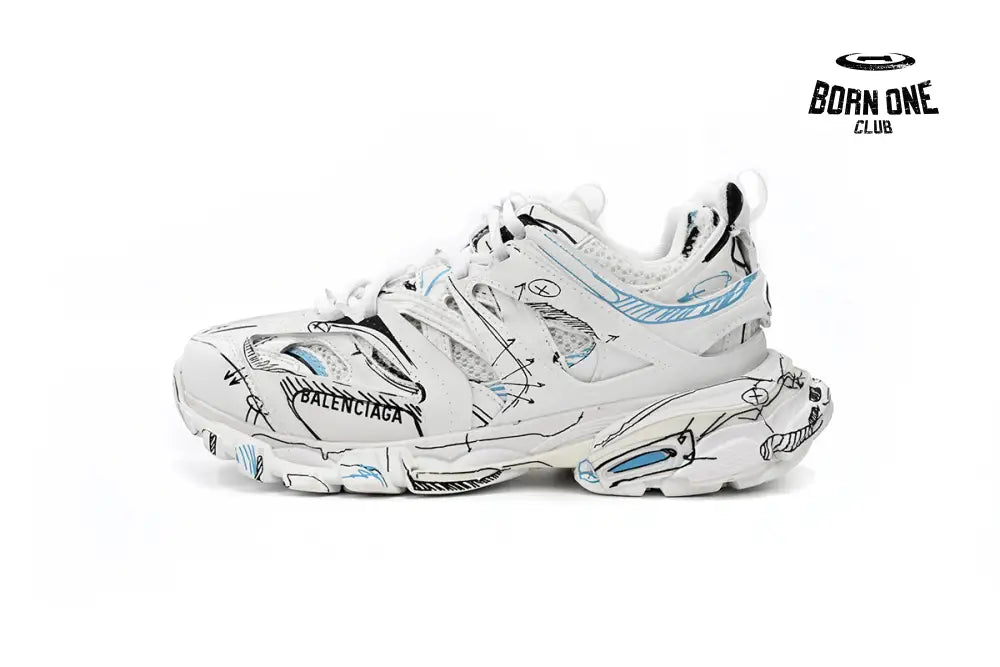 Balenciaga Track. Black Graffiti Art