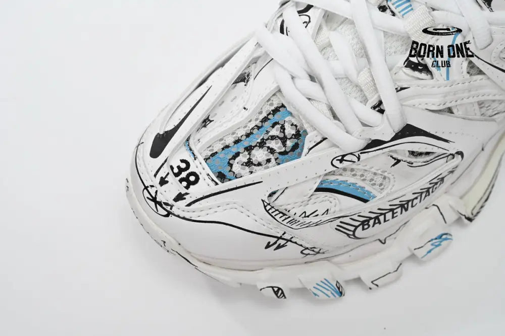 Balenciaga Track. Black Graffiti Art
