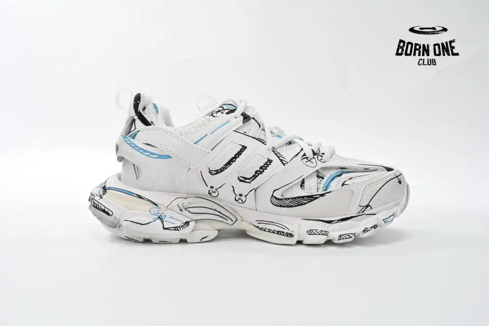 Balenciaga Track. Black Graffiti Art