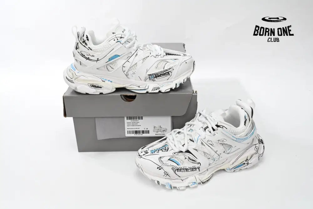 Balenciaga Track. Black Graffiti Art