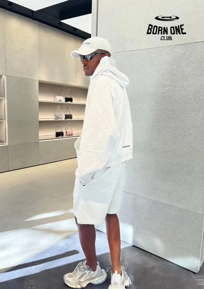 Balenciaga White Be Yourself Hoodie Moletom Sweatshirts