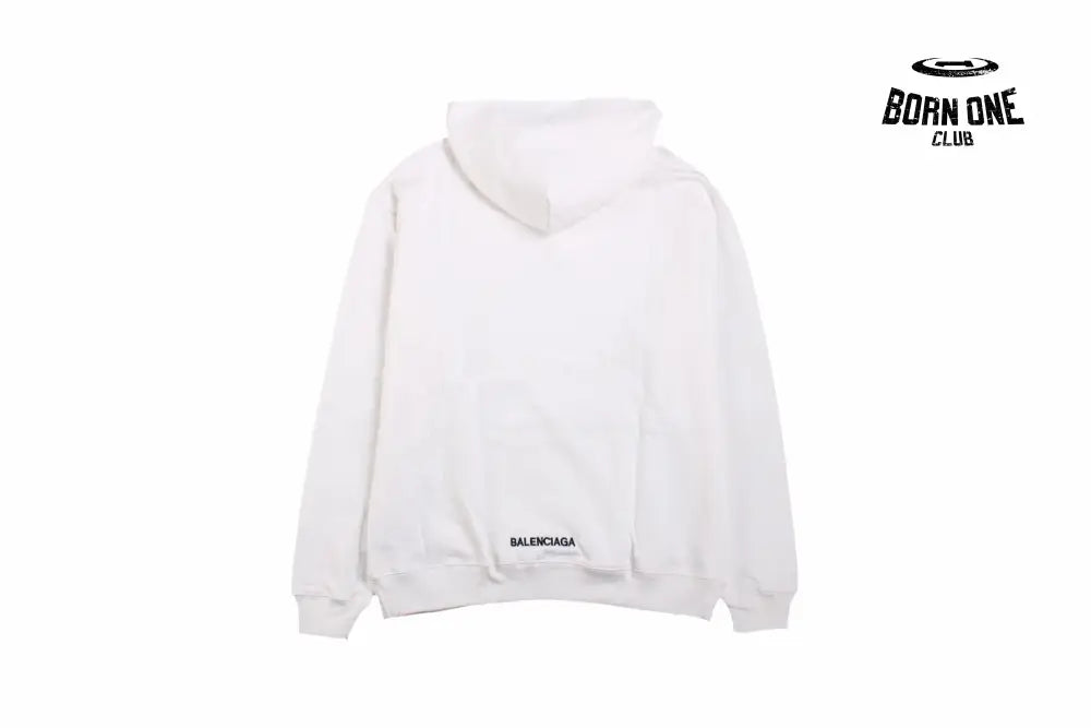 Balenciaga White Be Yourself Hoodie Moletom Sweatshirts