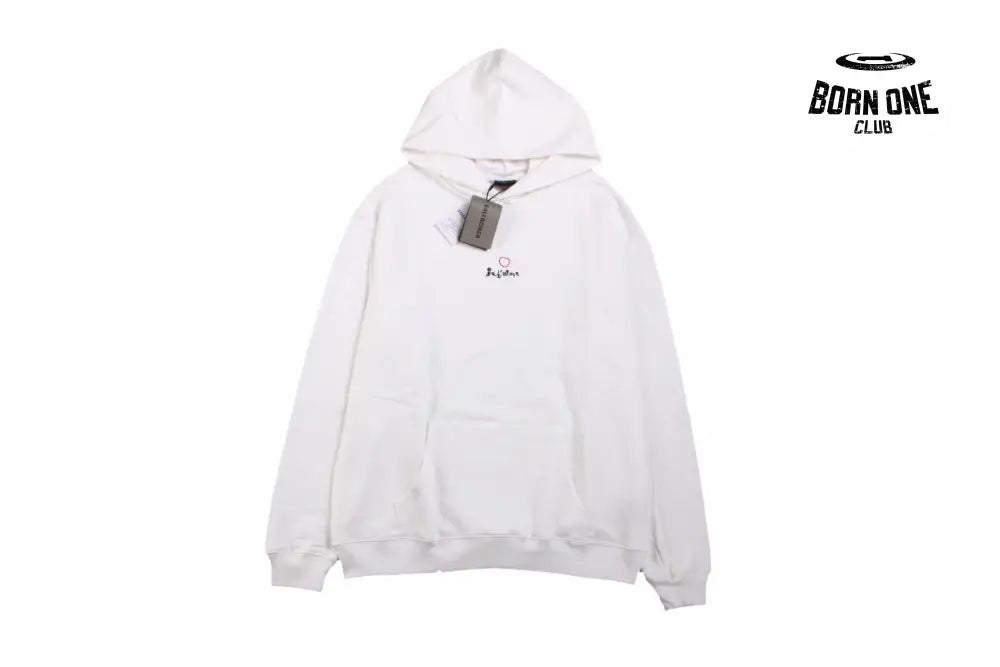 Balenciaga White Be Yourself Hoodie Moletom Sweatshirts