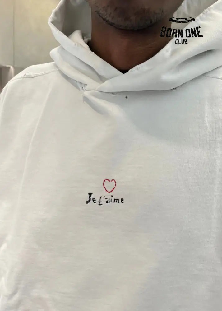 Balenciaga White Be Yourself Hoodie Moletom Sweatshirts