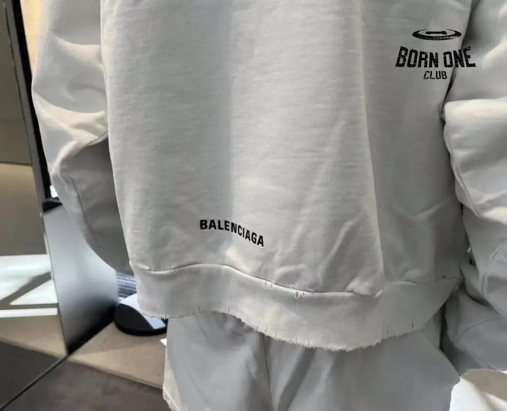 Balenciaga White Be Yourself Hoodie Moletom Sweatshirts