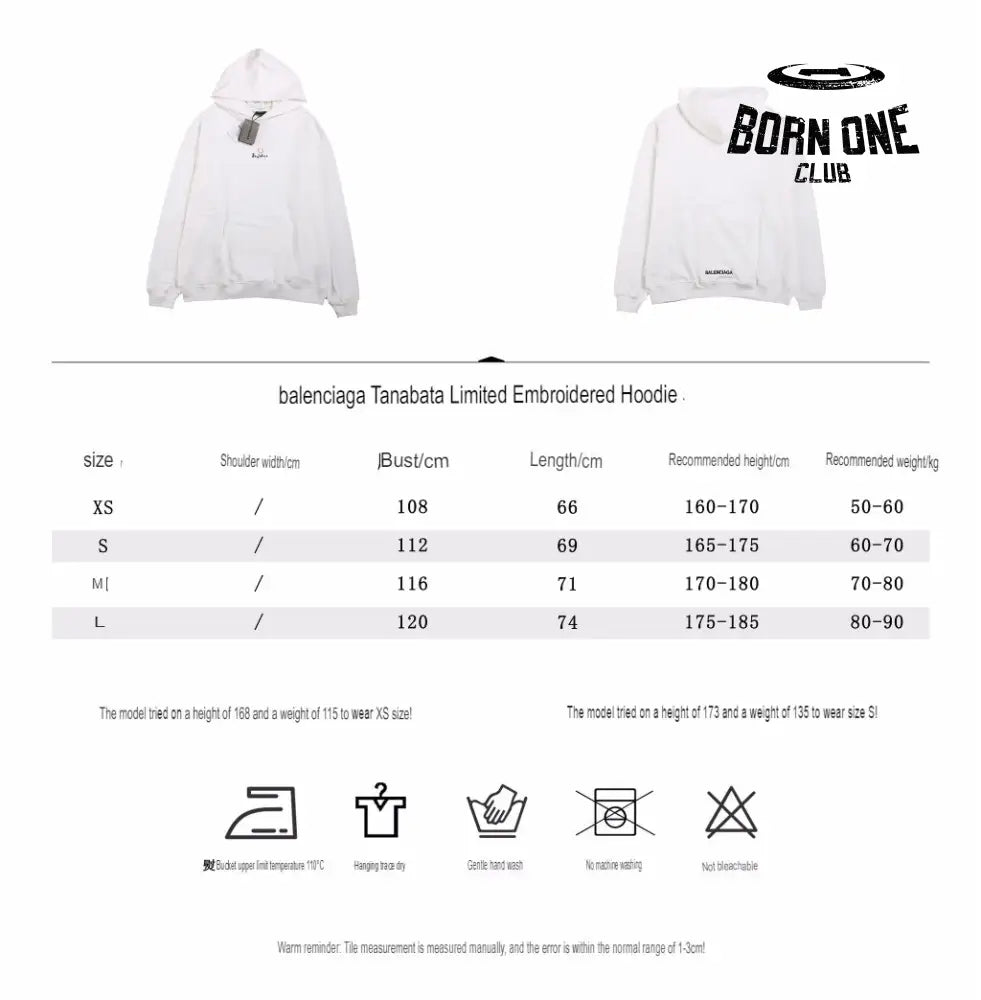 Balenciaga White Be Yourself Hoodie Moletom Sweatshirts
