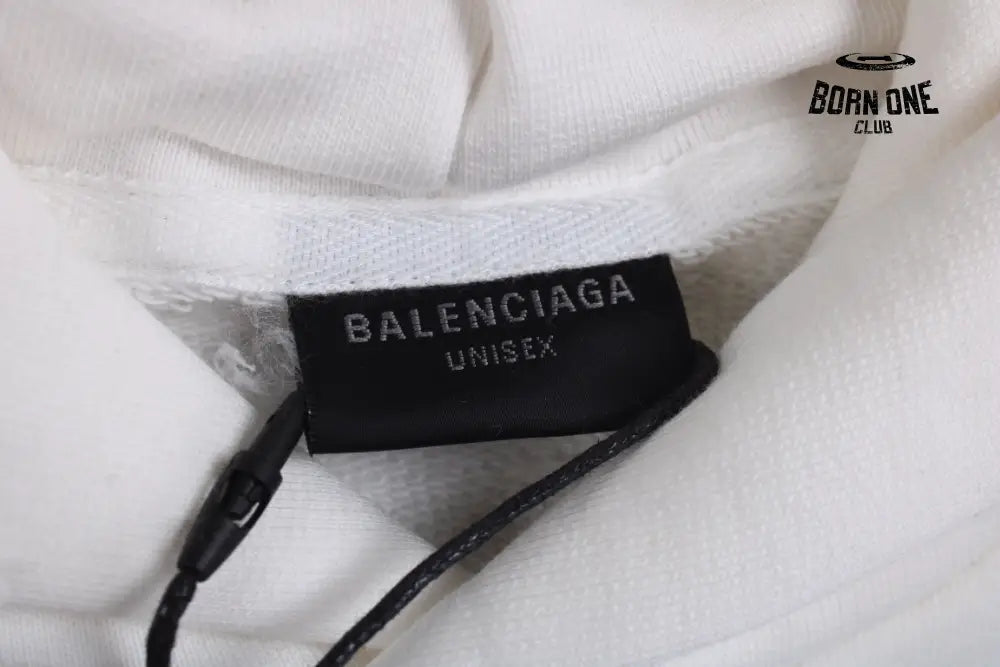 Balenciaga White Be Yourself Hoodie Moletom Sweatshirts