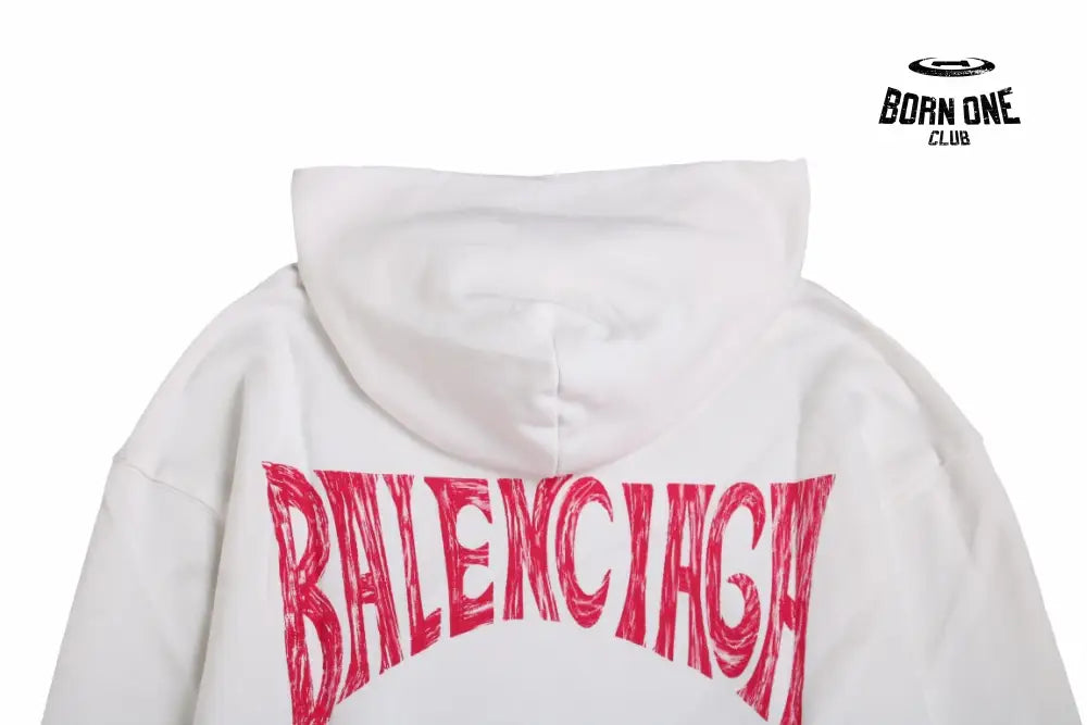 Balenciaga White Hoodie Moletom Sweatshirts