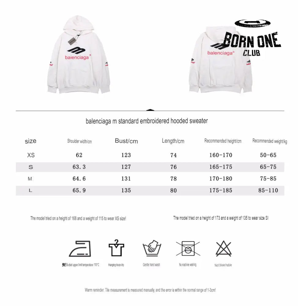 Balenciaga White Hoodie Moletom Sweatshirts