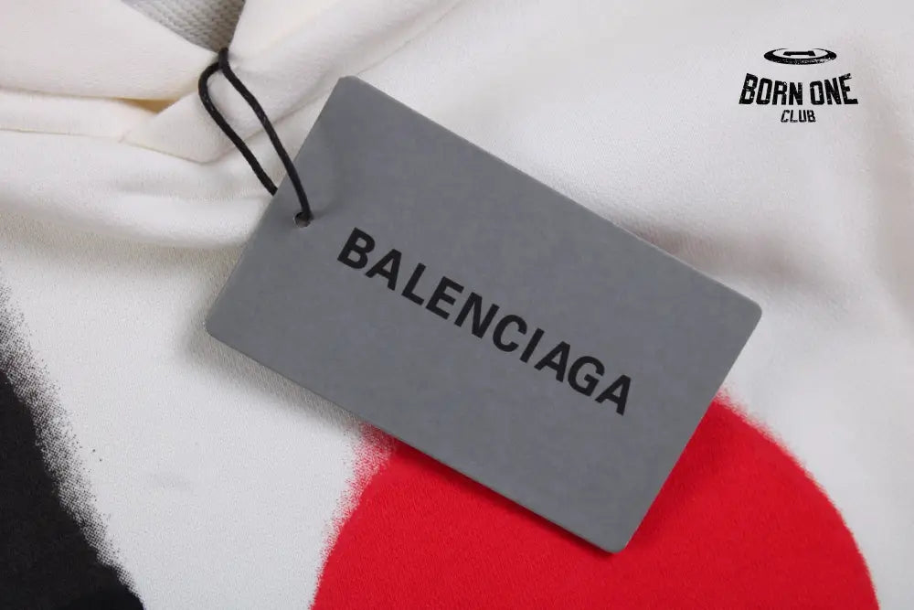 Balenciaga White Hoodie with ’I Love’ Graphic Moletom Sweatshirts
