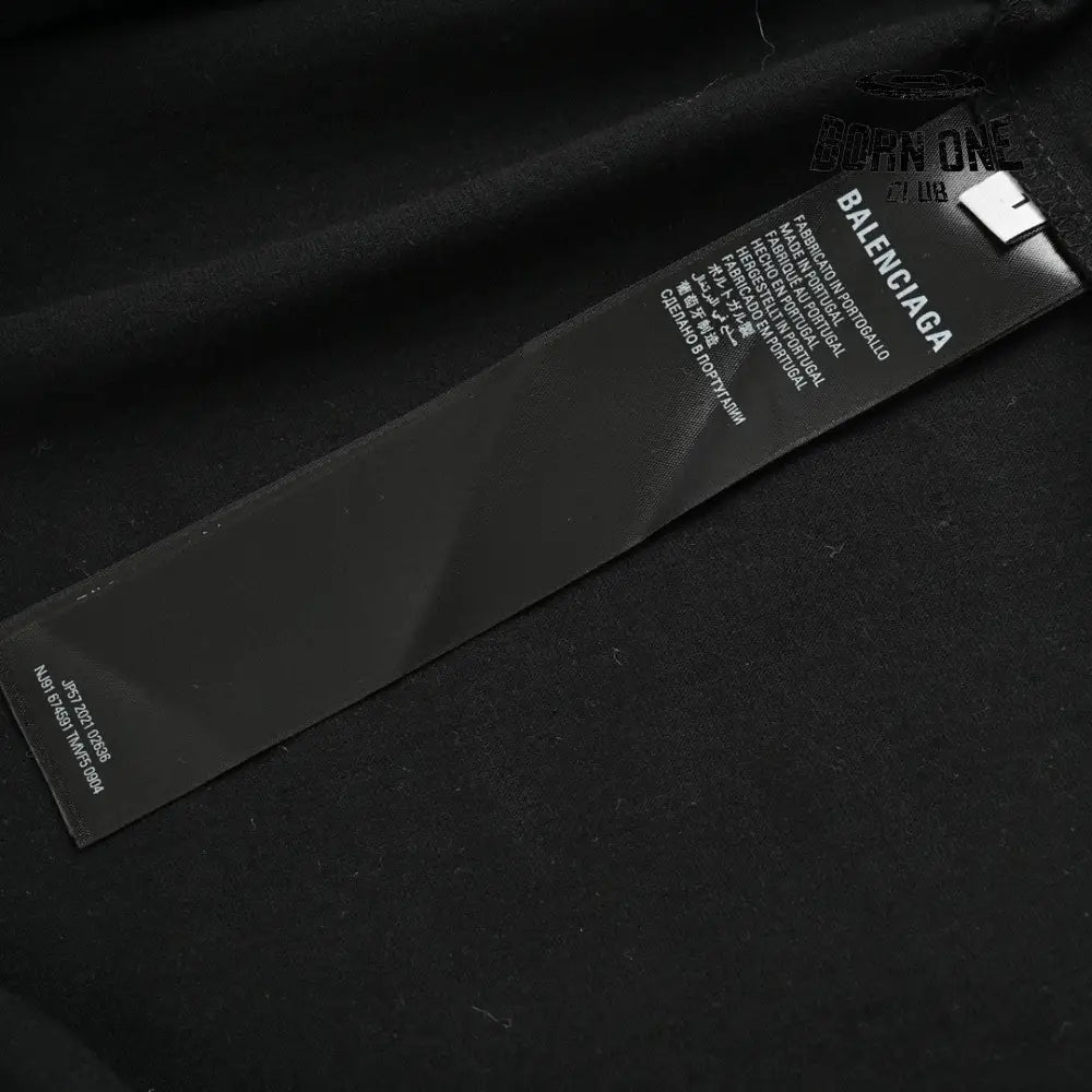 Balenciaga White Logo Graphic T-Shirt (Black) Camiseta T-shirt