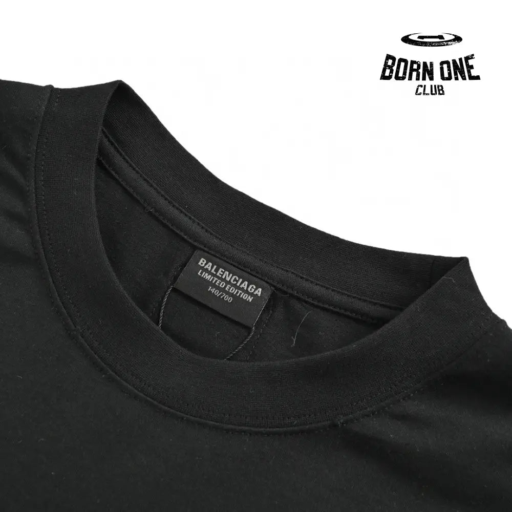 Balenciaga White Logo Graphic T-Shirt (Black) Camiseta T-shirt