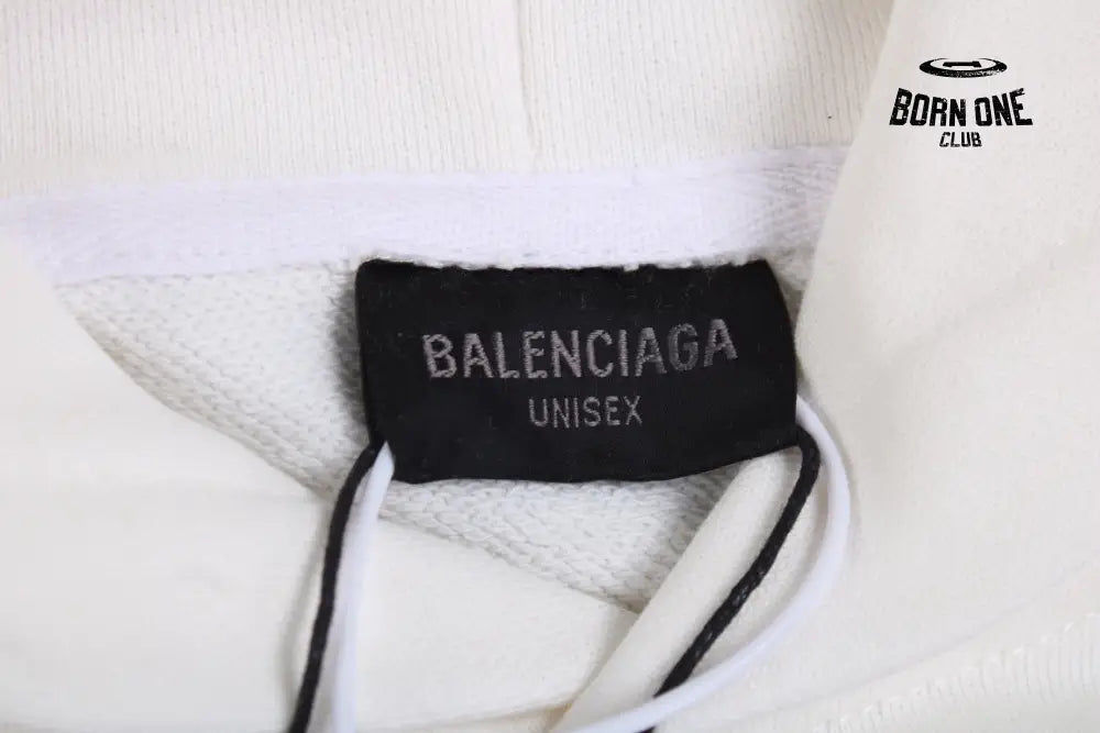 Balenciaga White Logo Hoodie Moletom Sweatshirts