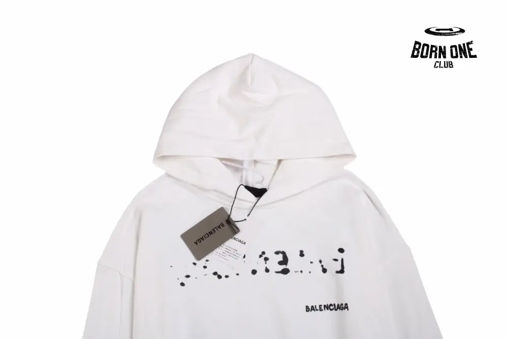 Balenciaga White Logo Hoodie Moletom Sweatshirts