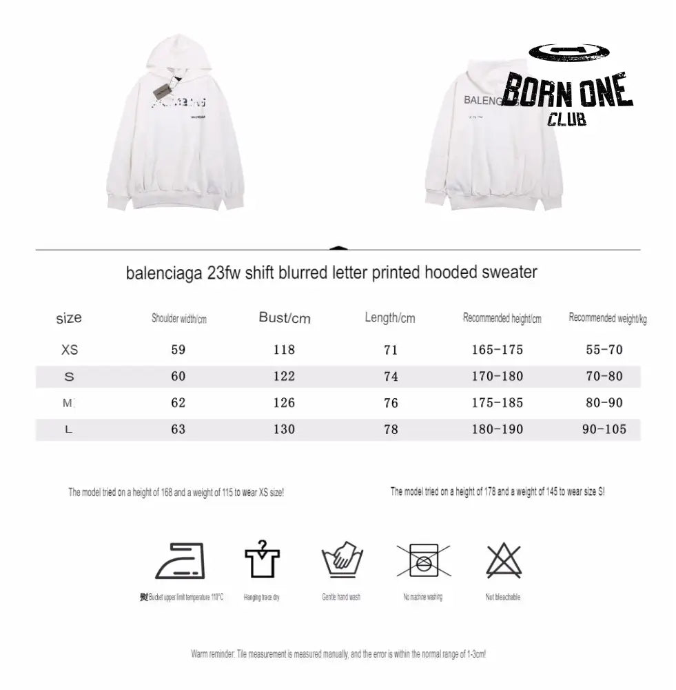 Balenciaga White Logo Hoodie Moletom Sweatshirts