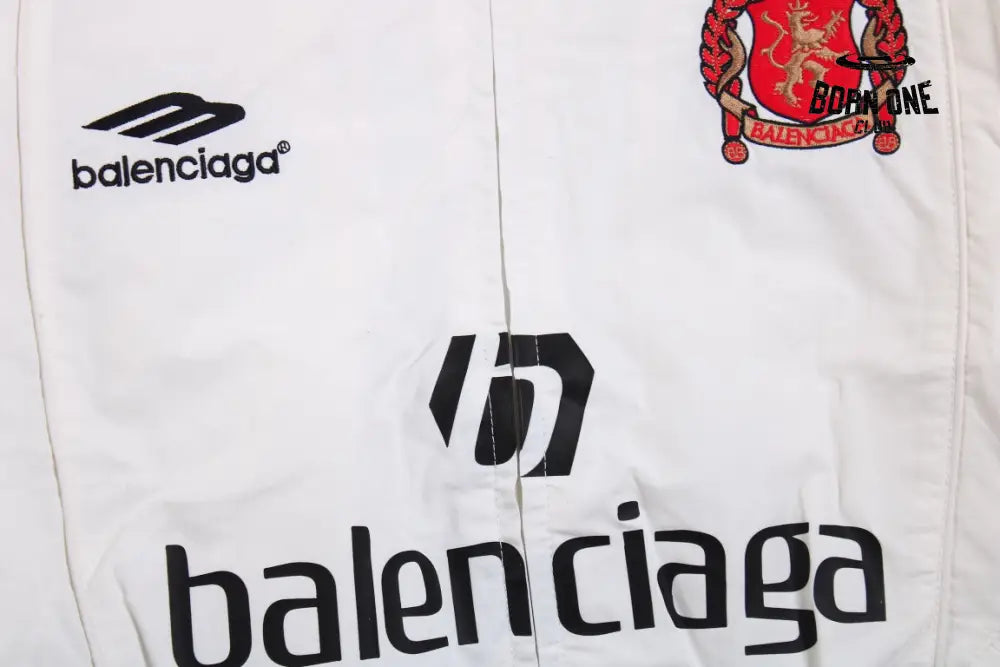Balenciaga White Zip-Up Track Jaqueta Sweatshirts
