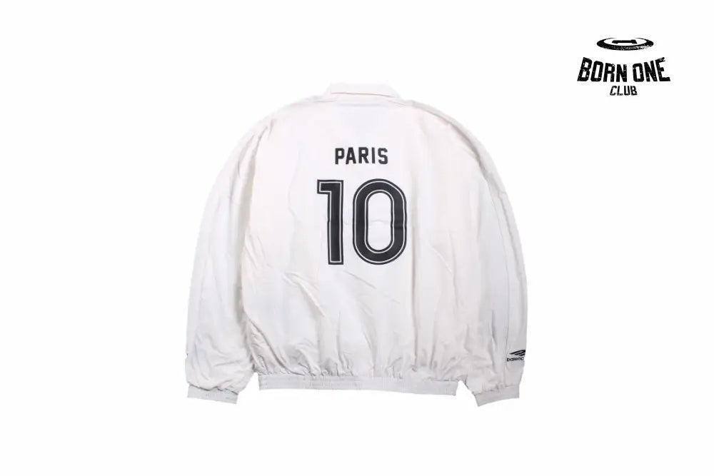 Balenciaga White Zip-Up Track Jaqueta Sweatshirts