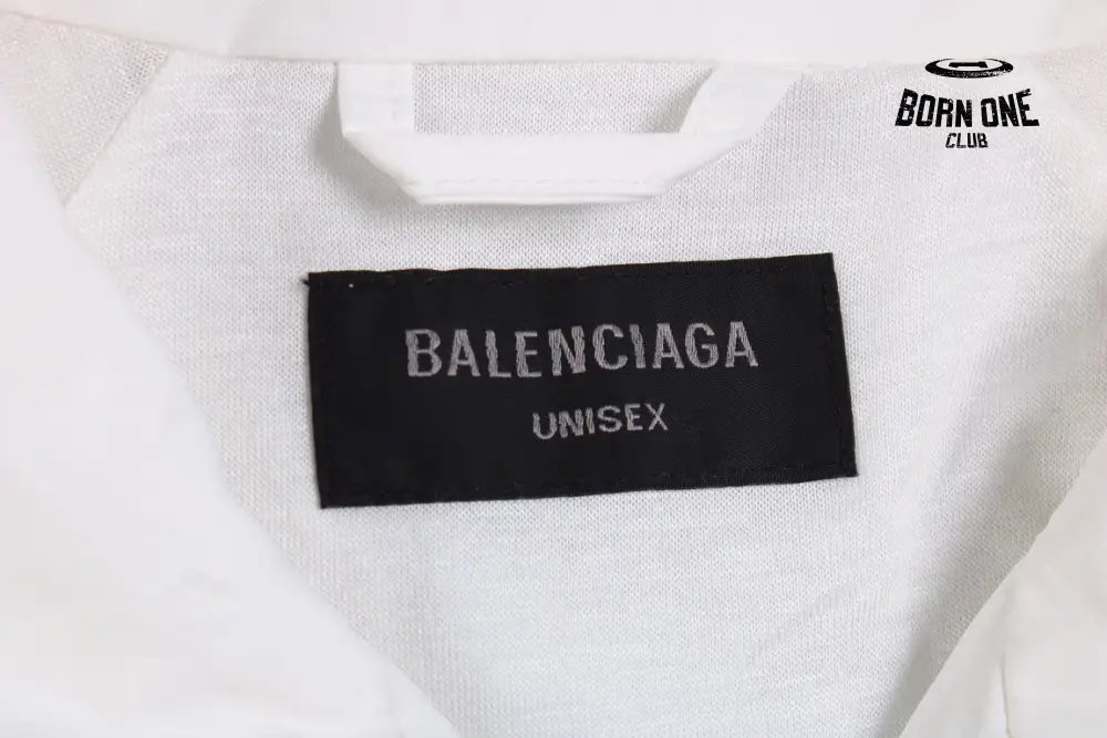 Balenciaga White Zip-Up Track Jaqueta Sweatshirts