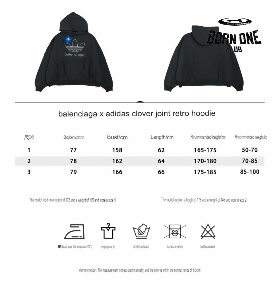 Balenciaga x Adidas Hoodie Moletom Sweatshirts